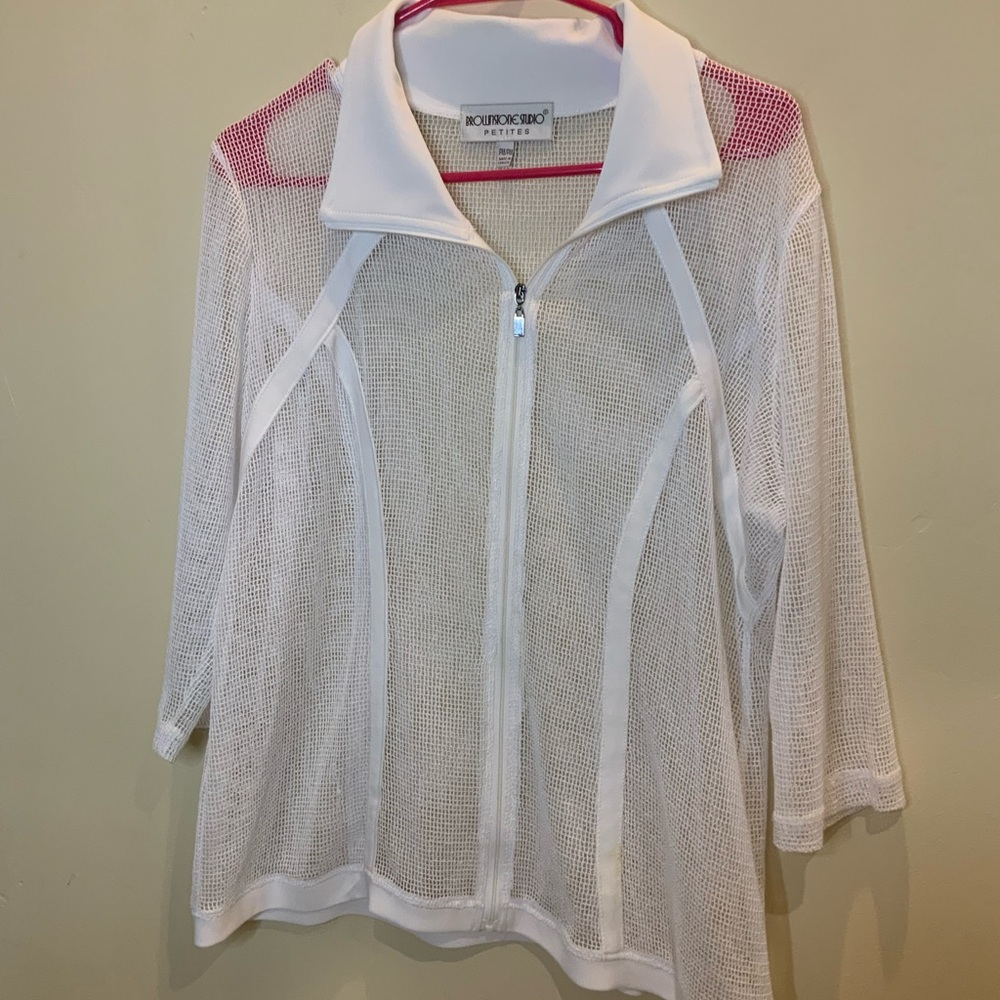 Brownstone Studio White Mesh Jacket